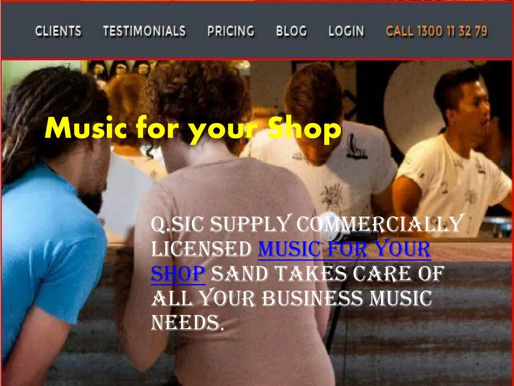 music for your shop