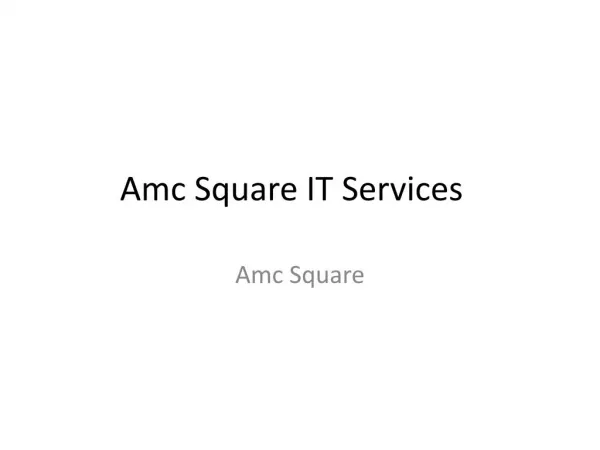 Amc Square it services- digital Marketing