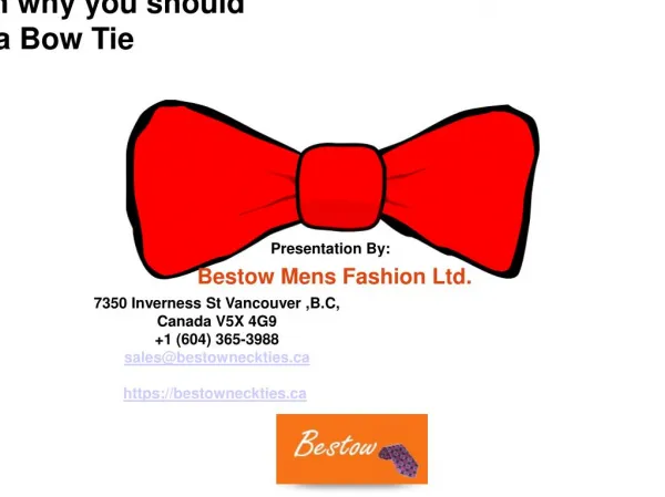 5 Reasons on why you should buy a Bow Tie