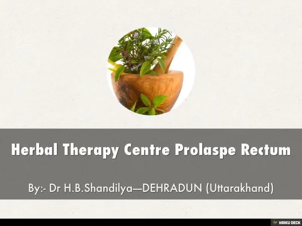 Treatment For Prolapse Rectum