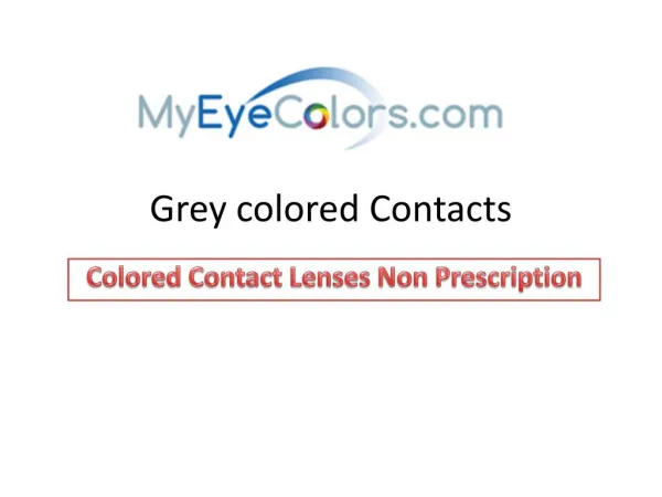 Grey colored contacts