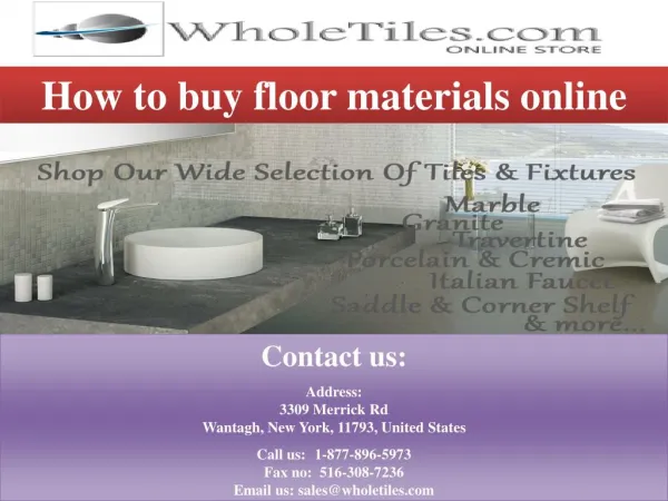 How to buy floor materials online?