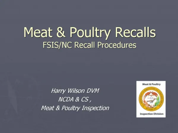 Meat Poultry Recalls FSIS