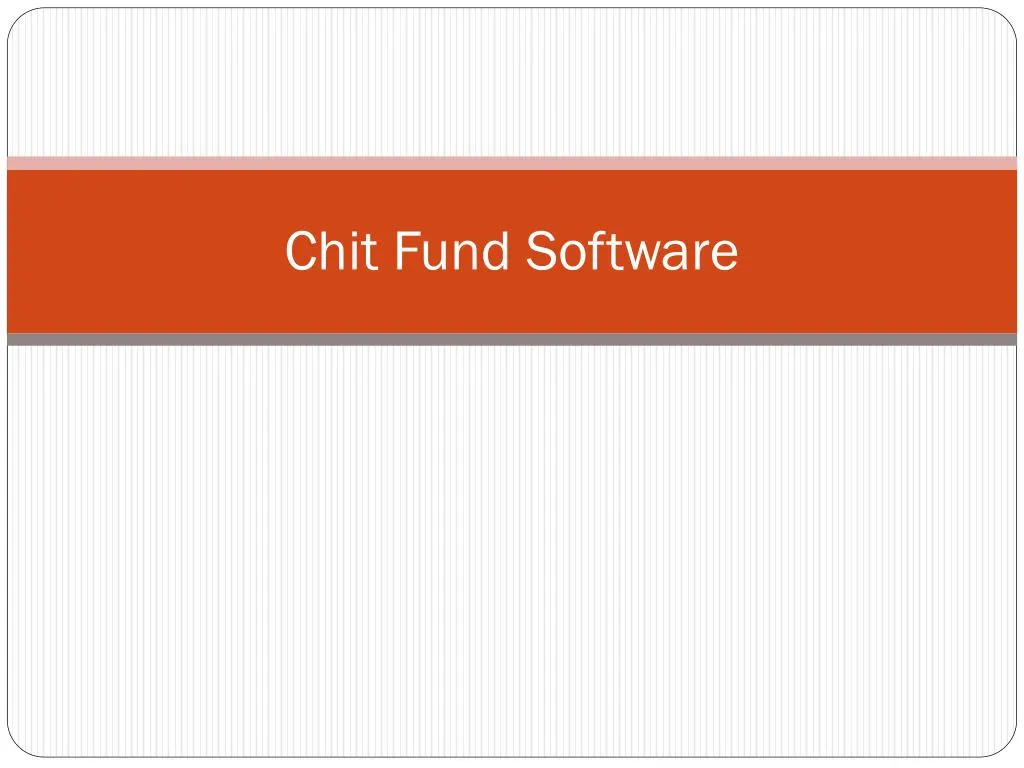 chit fund software