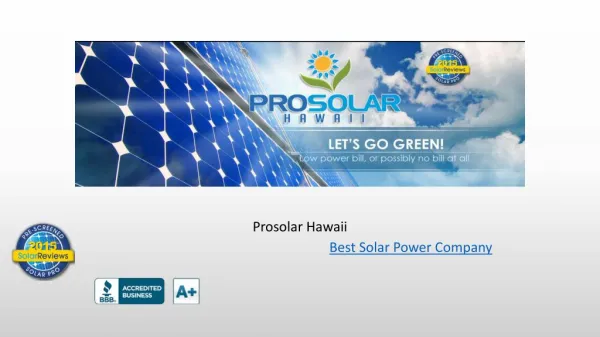 Solar Power company Hawaii