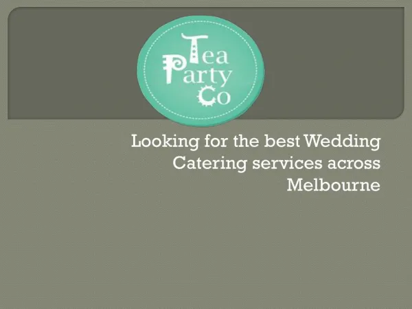 Looking for the best Wedding Catering services across Melbourne