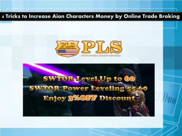 4 Tricks to Increase Aion Characters Money by Online Trade Broking
