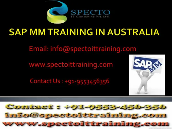 live online classes on sap mm by real time experts