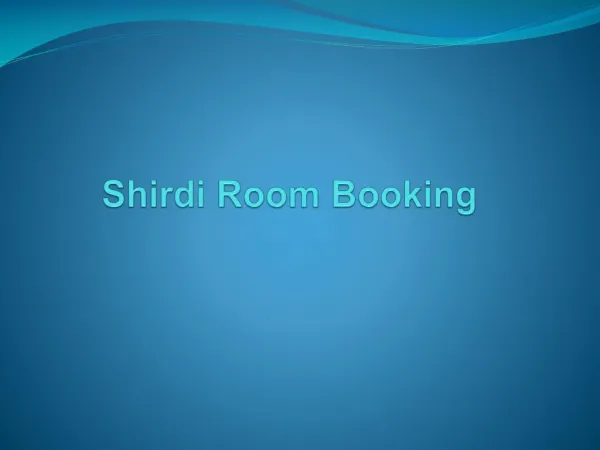 Shirdi Room Booking