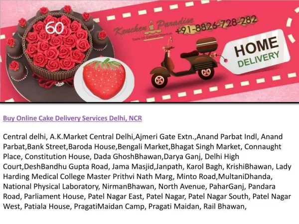 online cake delivery services delhi