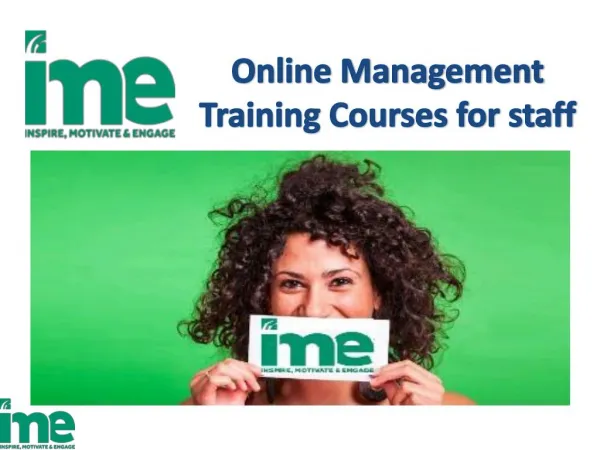 Online Management Training Courses for staff