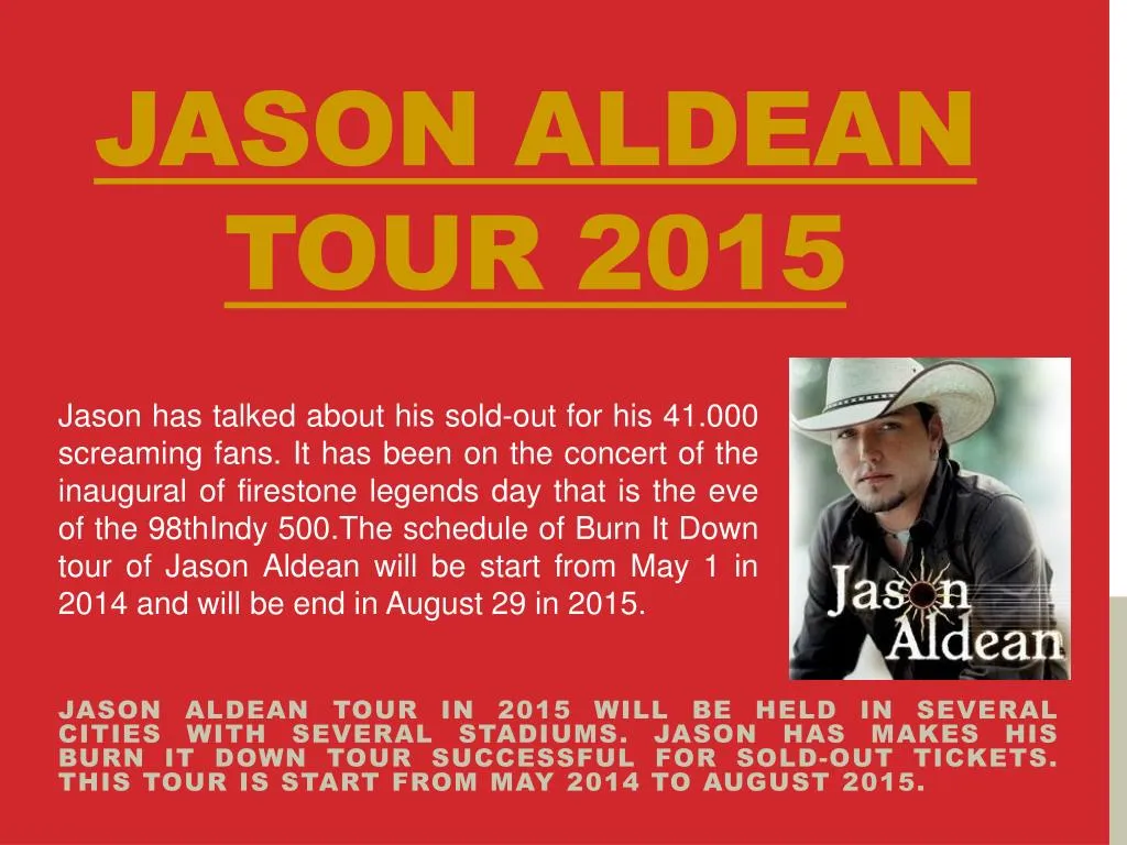 jason aldean tour 2015