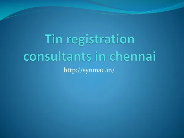 Tin registration consultants in chennai