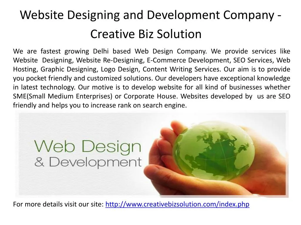 website designing and development company creative biz solution