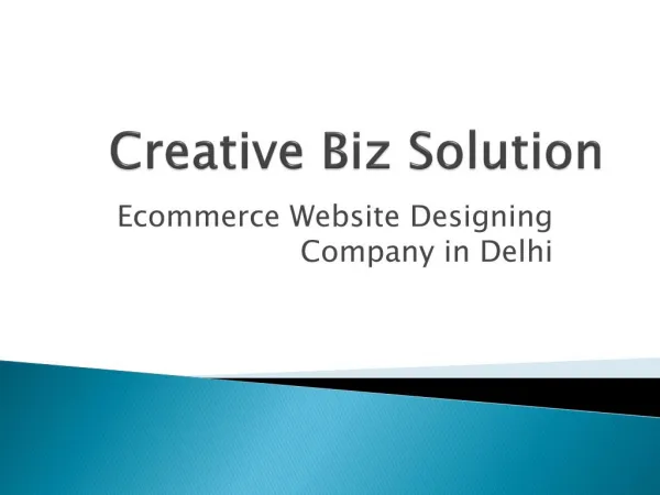 Website Design Company in Delhi – Creative Biz Solution