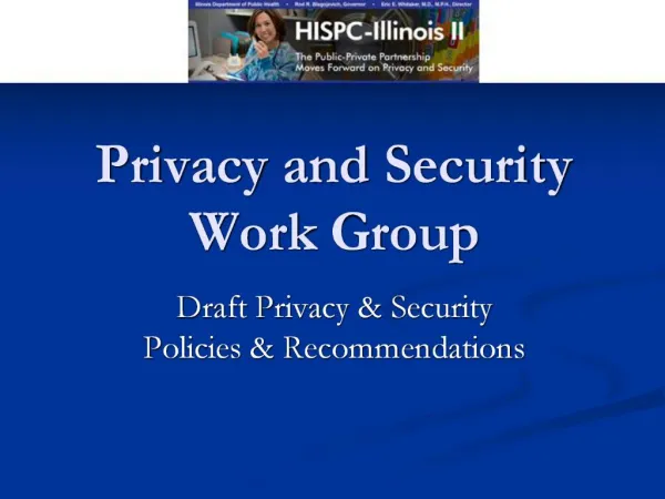 Privacy and Security Work Group