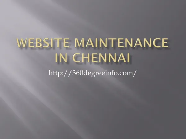 Website Maintenance in chennai,
