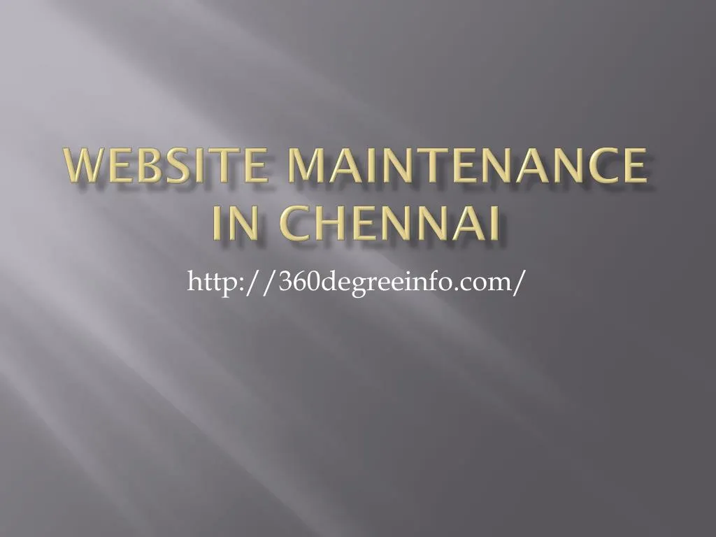 website maintenance in chennai