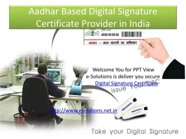 Aadhar Based Digital Signature Certificate Provider in India