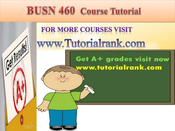 BUSN 460 Course Tutorial/TutorialRank