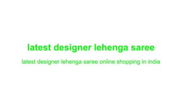 latest designer lehenga saree online shopping in india