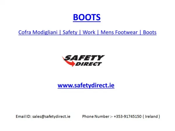 Cofra Modigliani | Safety | Work | Mens Footwear | Boots | safetydirect.ie