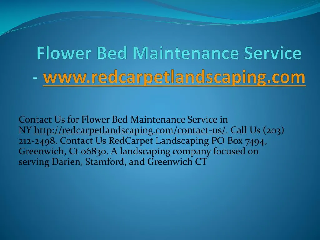 flower bed maintenance service www redcarpetlandscaping com