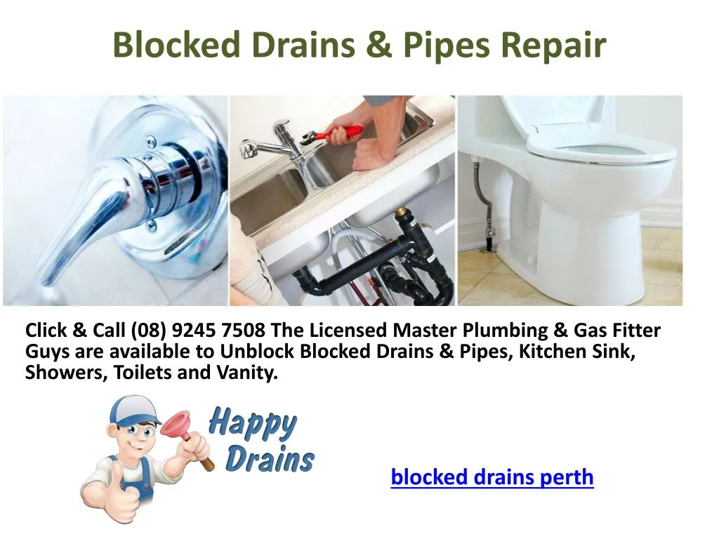 blocked drains pipes repair