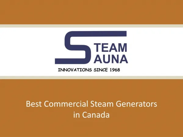 Best Commercial Steam Generators in Canada