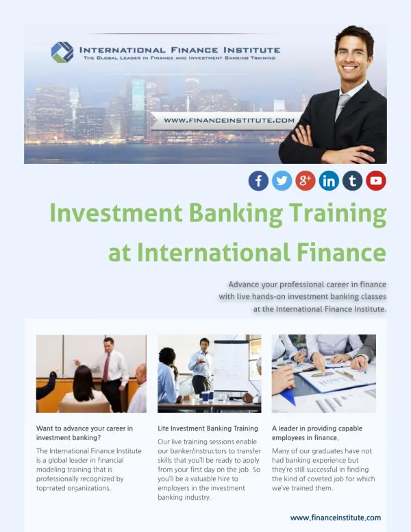 Finance and Investment Banking Training