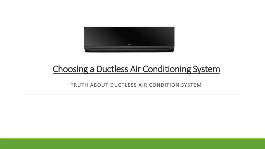 choosing a ductless air conditioning system