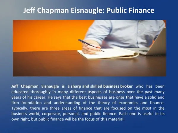 Jeff Chapman Eisnaugle: Understanding the Marketplace