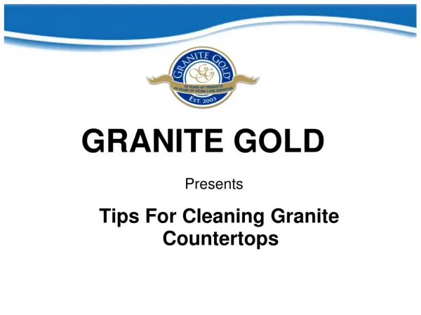 Tips For Cleaning Granite Countertops