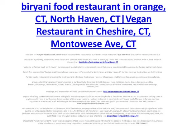 Desi food restaurant in East Haven, CT, North ford, CT |Vegetarian Restaurants in North Haven, CT
