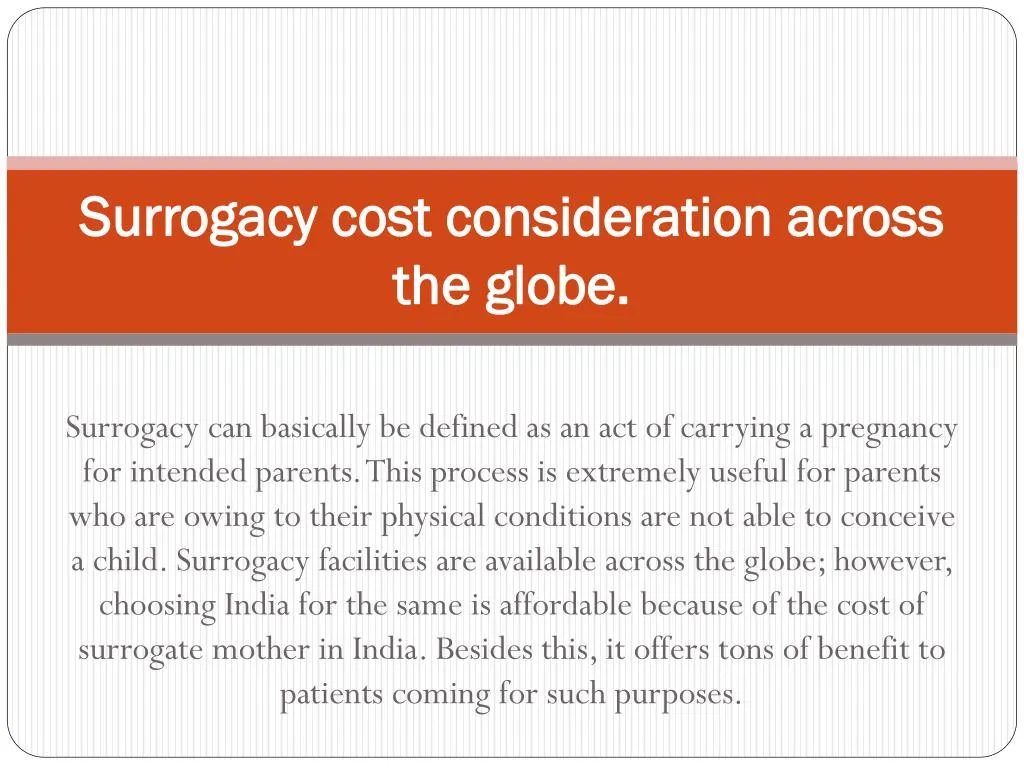 surrogacy cost consideration across the globe