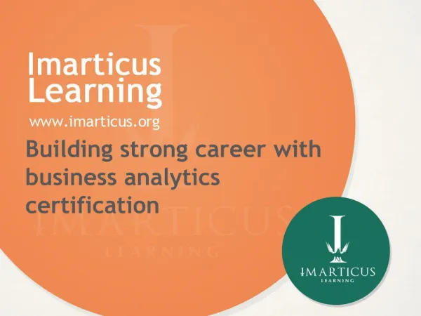 Building strong career with business analytics certification