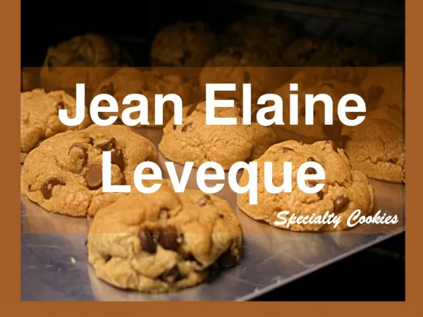 Jean Elaine Leveque - Specialty Cookies