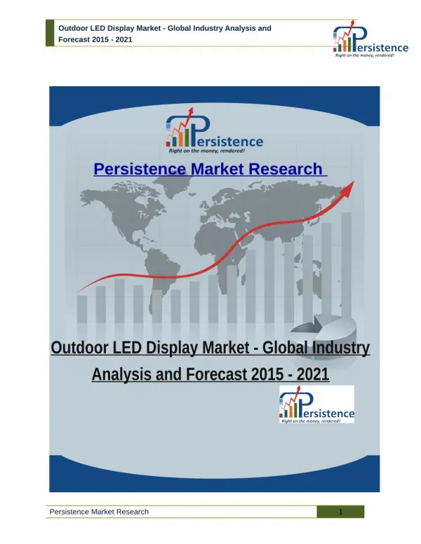 Outdoor LED Display Market - Global Industry Analysis and Forecast 2015 - 2021