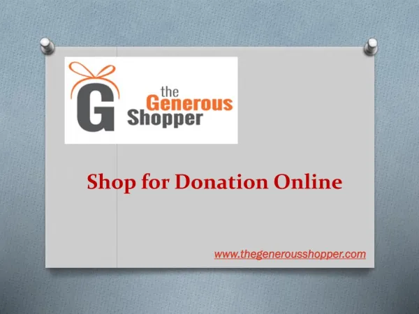 Fundraising Shops
