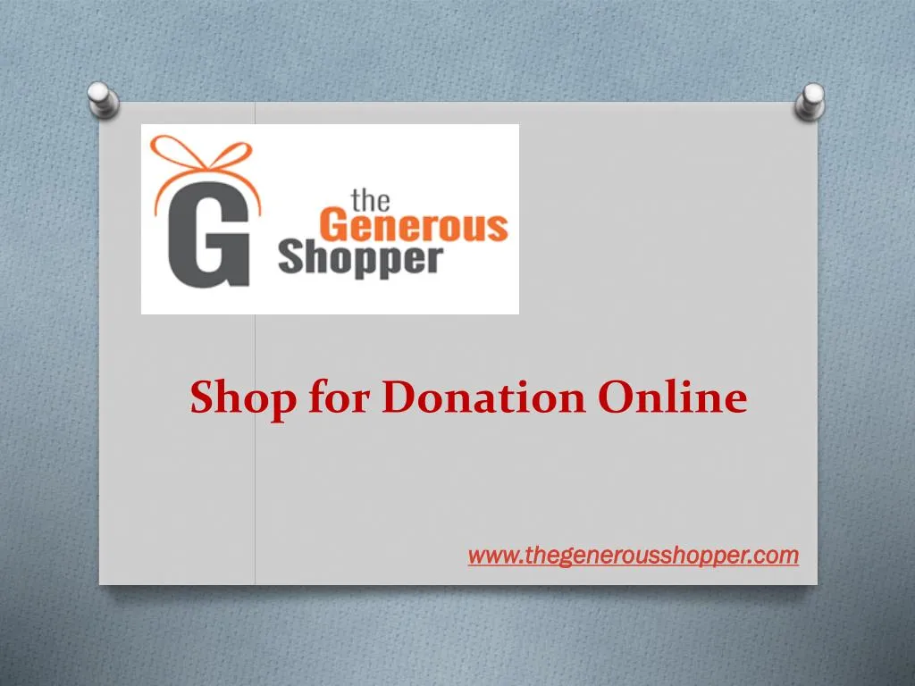 shop for donation online