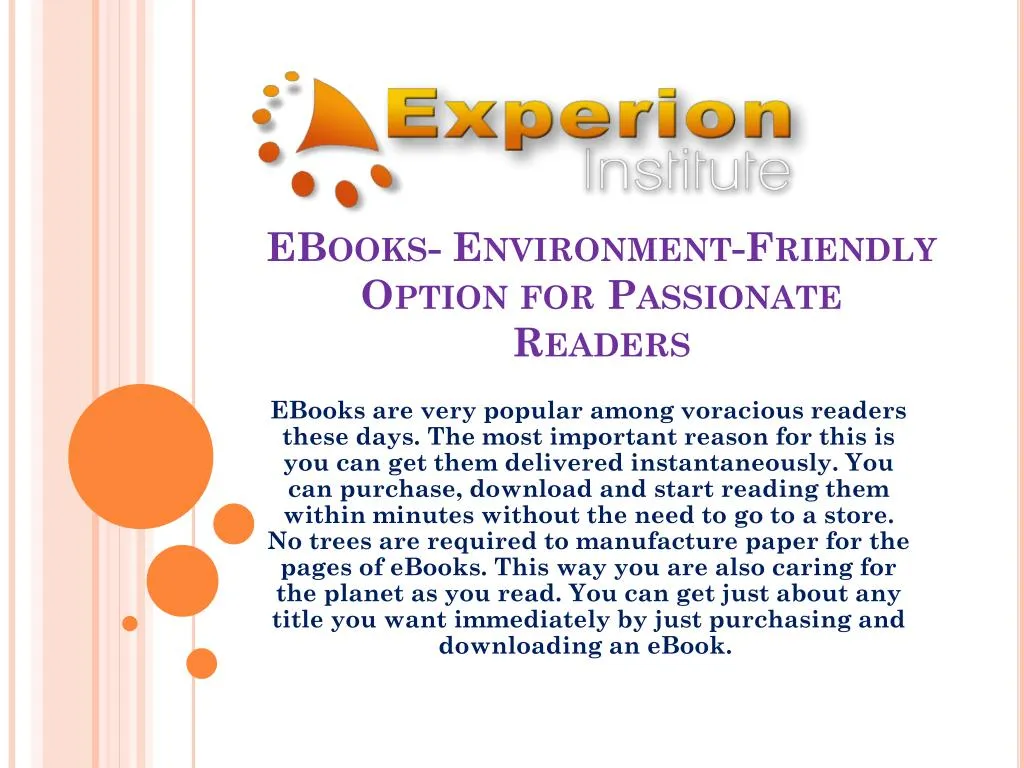 ebooks environment friendly option for passionate readers