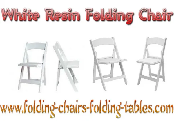 White Resin Folding Chair - Larry Hoffman Chair
