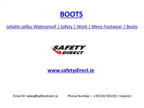 Jallatte Jalfeu Waterproof | Safety | Work | Mens Footwear | Boots | safetydirect.ie