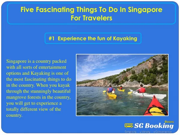 Five fascinating things to do in Singapore for travelers