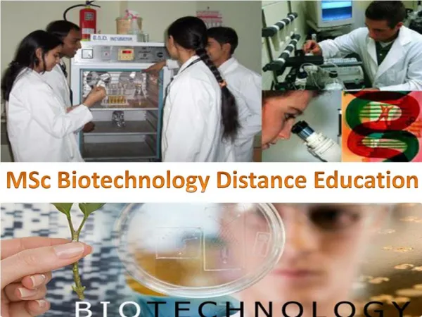 MSc Biotechnology Distance Education 9210989898 in India