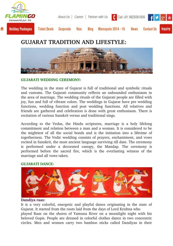 Gujarat tradition and lifestyle