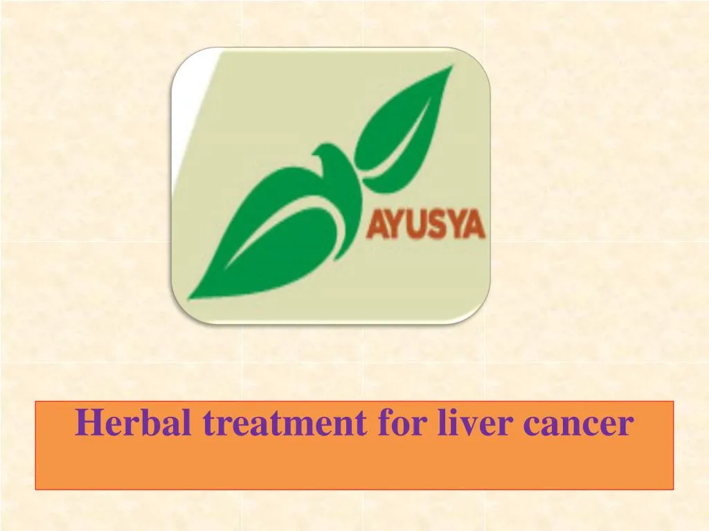 herbal treatment for liver cancer