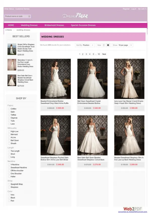 A-line wedding dresses by dressesplaza.com