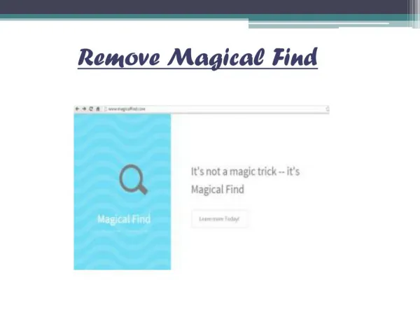 How To Uninstall Magical Find