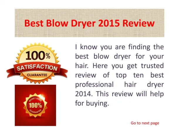 Best Blow Dryer Review